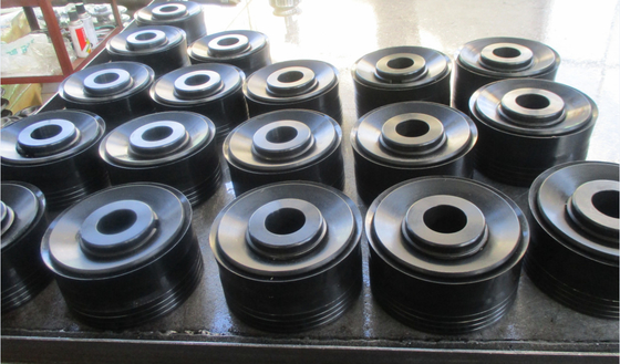 Double piston de pompe de boue de polyuréthane de duromètre 5 1/2 » 5000PSI