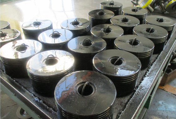Double piston de pompe de boue de polyuréthane de duromètre 5 1/2 » 5000PSI