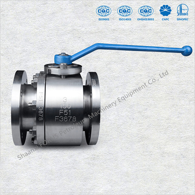 Conception posée par métal de flottement forgée API6D BS5351 ASME B16.34 de robinet à tournant sphérique