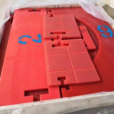 Mat anti-dérapant rouge de type ZP rotatif Atble 30 mm Mat plastique antidérapant pour forage