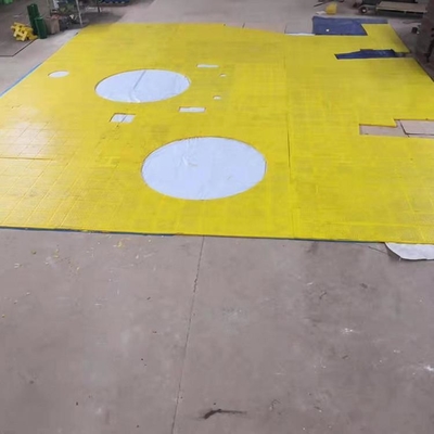 ZP275 Table tournante anti-dérapant Mat jaune PU Appliquer pour le forage des champs pétrolifères