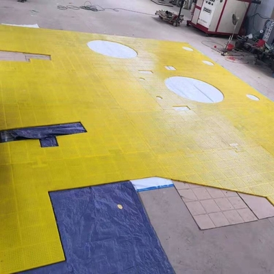 ZP275 Table tournante anti-dérapant Mat jaune PU Appliquer pour le forage des champs pétrolifères
