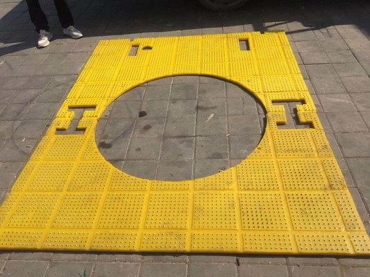 27 1/2 pouces tapis antidérapant Table tournante jaune Couleur 2100MM*1600MM Tapis pour forage